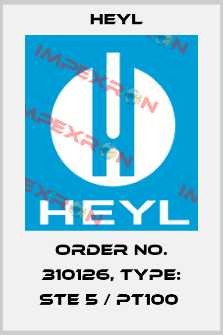 Order No. 310126, Type: STE 5 / PT100  Heyl