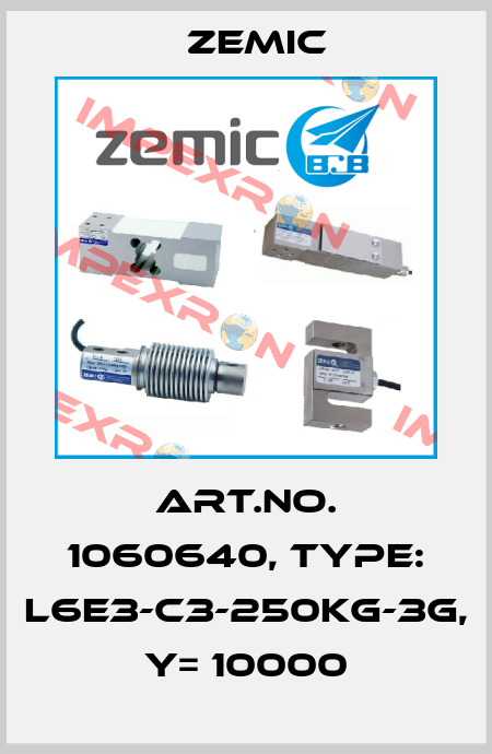 Art.No. 1060640, Type: L6E3-C3-250kg-3G, Y= 10000 ZEMIC
