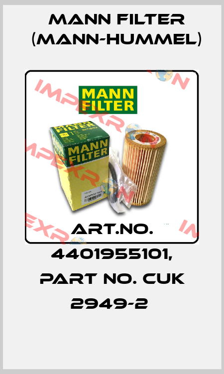 Art.No. 4401955101, Part No. CUK 2949-2  Mann Filter (Mann-Hummel)