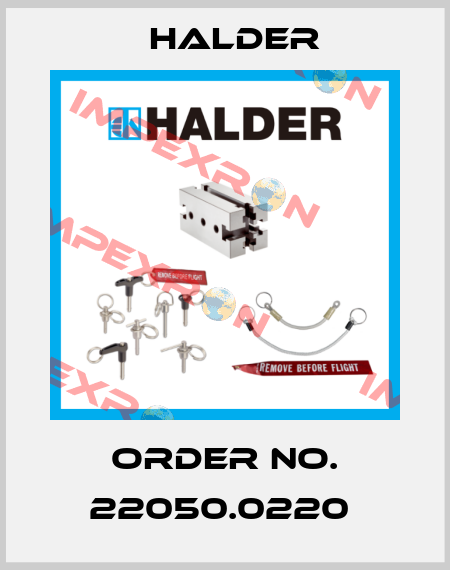 Order No. 22050.0220  Halder