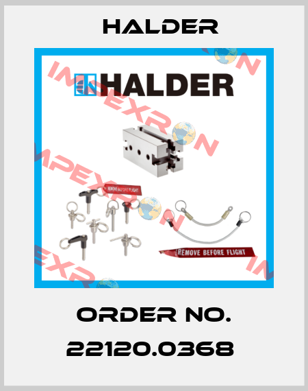 Order No. 22120.0368  Halder
