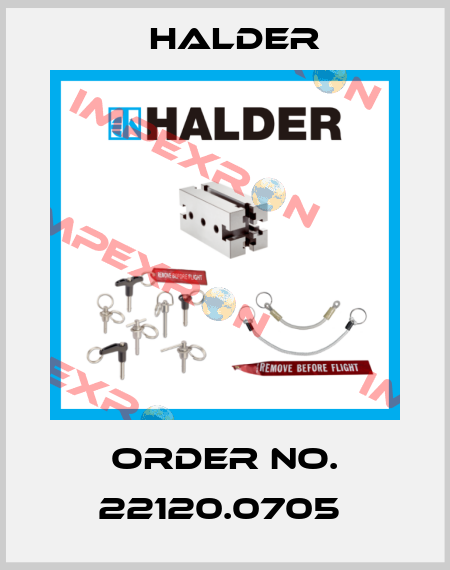 Order No. 22120.0705  Halder