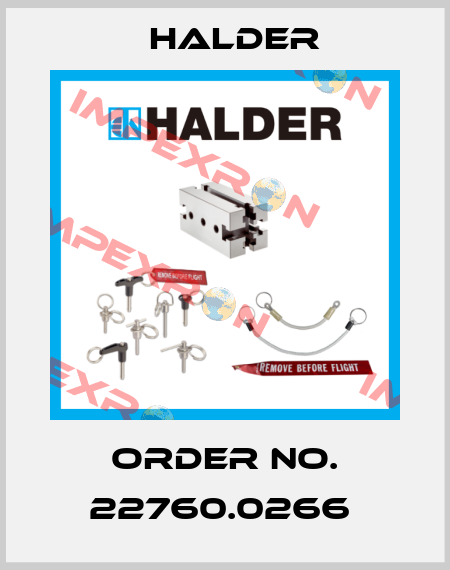 Order No. 22760.0266  Halder