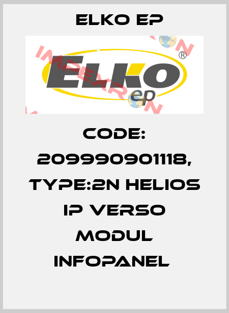 Code: 209990901118, Type:2N Helios IP Verso modul infopanel  Elko EP