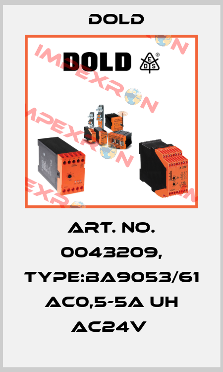 Art. No. 0043209, Type:BA9053/61 AC0,5-5A UH AC24V  Dold