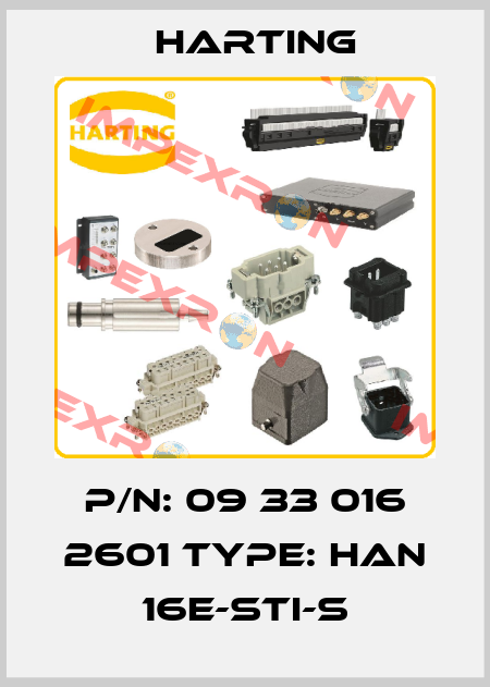 P/N: 09 33 016 2601 Type: Han 16E-sti-s Harting