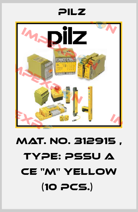 Mat. No. 312915 , Type: PSSu A CE "M" yellow (10 pcs.)  Pilz