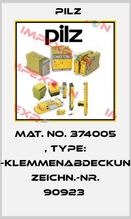 Mat. No. 374005 , Type: H-KLEMMENABDECKUNG Zeichn.-Nr. 90923  Pilz