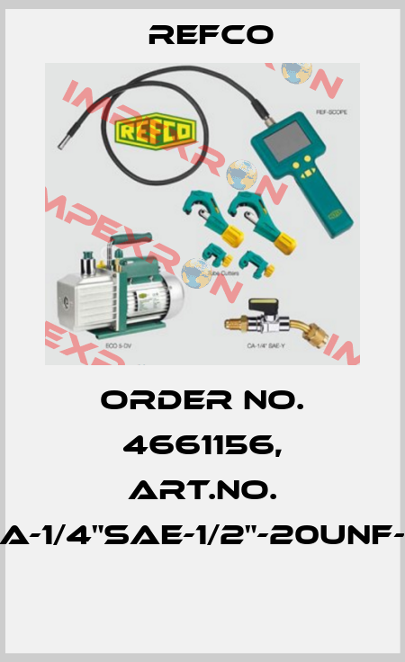 Order No. 4661156, Art.No. CA-1/4"SAE-1/2"-20UNF-B  Refco