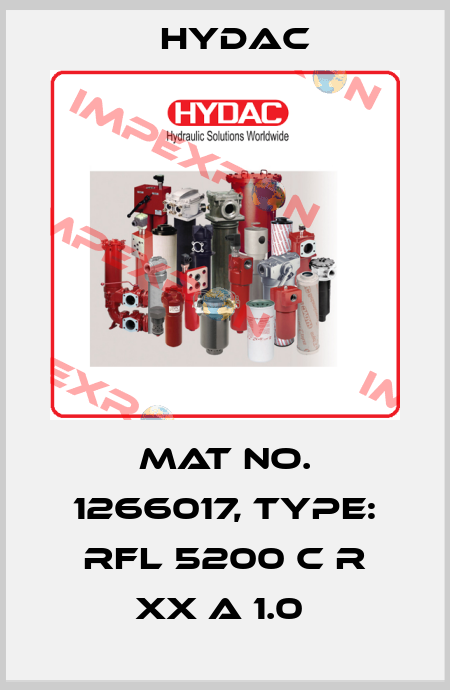 Mat No. 1266017, Type: RFL 5200 C R XX A 1.0  Hydac