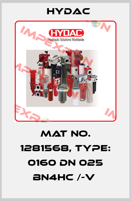 Mat No. 1281568, Type: 0160 DN 025 BN4HC /-V  Hydac