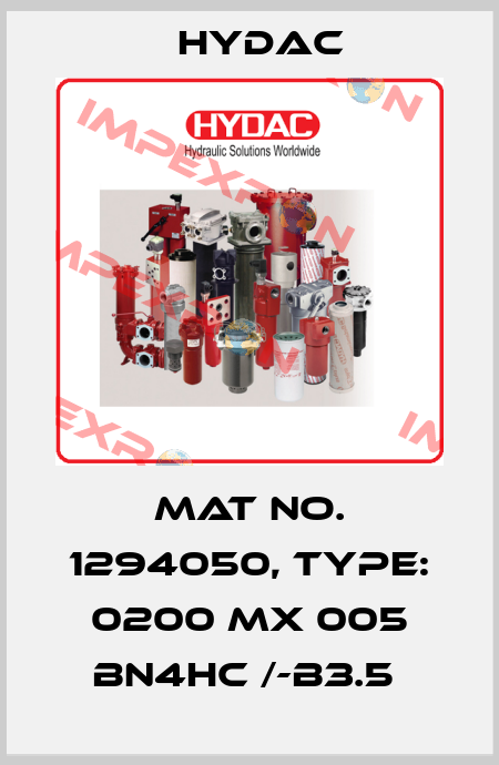 Mat No. 1294050, Type: 0200 MX 005 BN4HC /-B3.5  Hydac