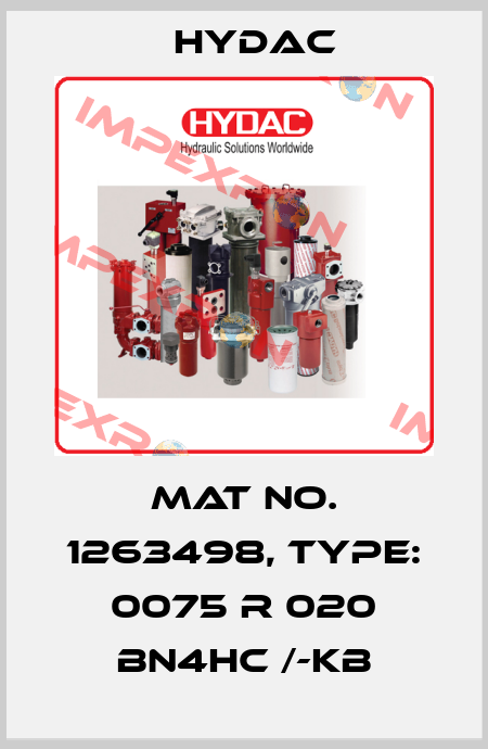 Mat No. 1263498, Type: 0075 R 020 BN4HC /-KB Hydac