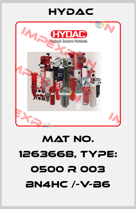 Mat No. 1263668, Type: 0500 R 003 BN4HC /-V-B6 Hydac