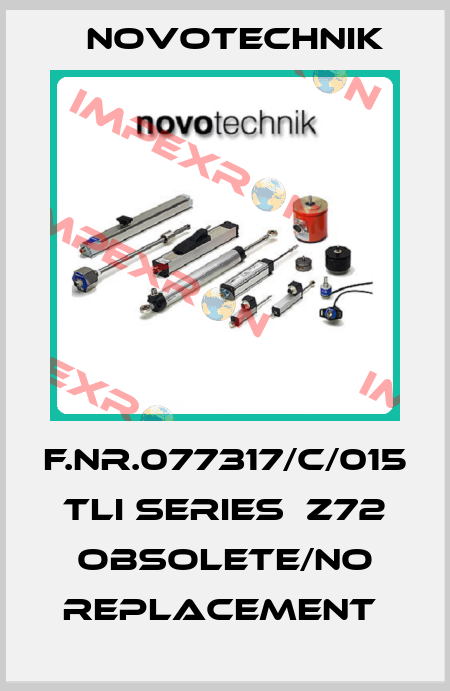 F.NR.077317/C/015 TLI SERIES，Z72 obsolete/no replacement  Novotechnik