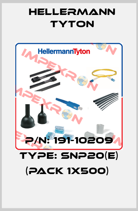 P/N: 191-10209 Type: SNP20(E) (pack 1x500)  Hellermann Tyton