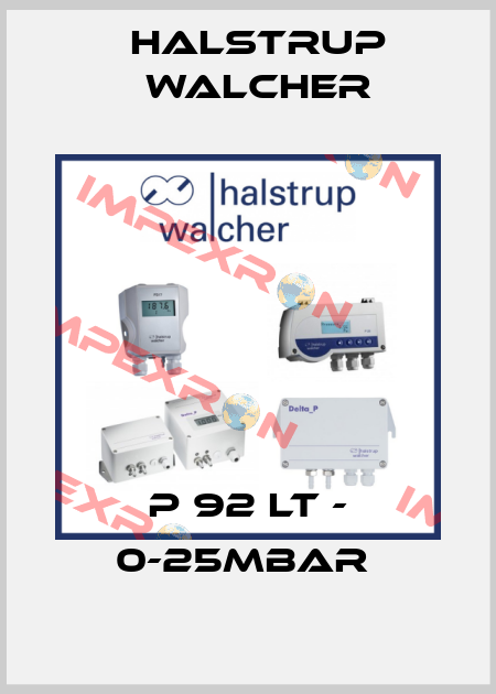 P 92 LT - 0-25mbar  Halstrup Walcher