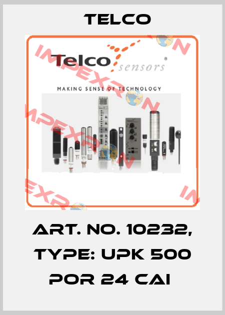 Art. No. 10232, Type: UPK 500 POR 24 CAI  Telco