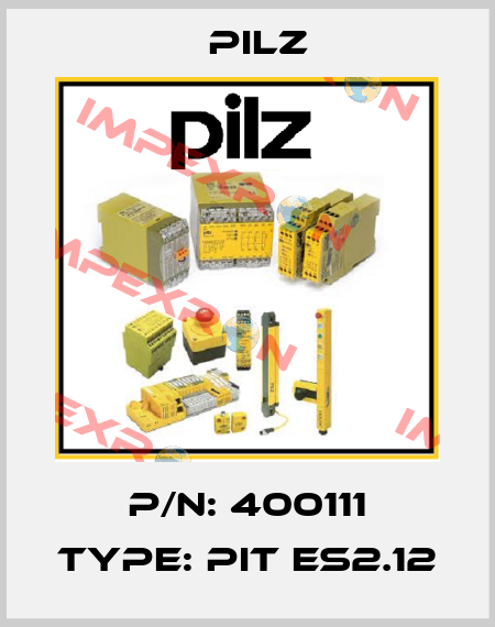 P/N: 400111 Type: PIT es2.12 Pilz