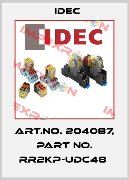 Art.No. 204087, Part No. RR2KP-UDC48  Idec