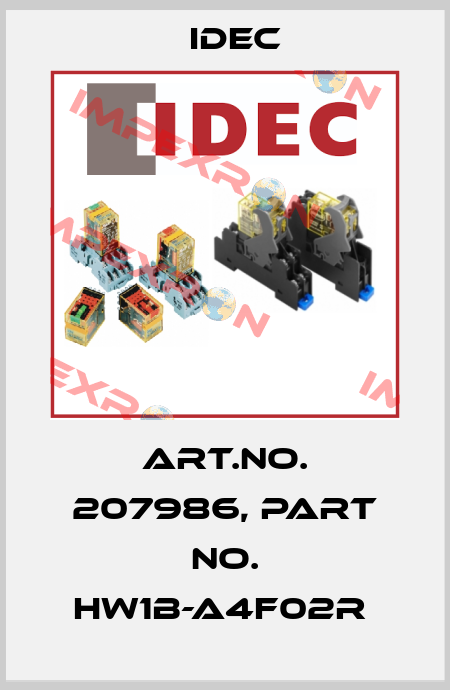 Art.No. 207986, Part No. HW1B-A4F02R  Idec