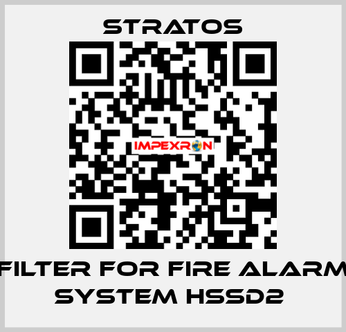 FILTER FOR FIRE ALARM SYSTEM HSSD2  Stratos