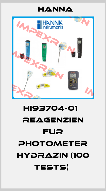 HI93704-01   REAGENZIEN FUR PHOTOMETER HYDRAZIN (100 TESTS)  Hanna