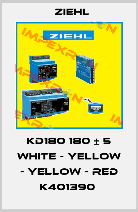 KD180 180 ± 5 WHITE - YELLOW - YELLOW - RED K401390  Ziehl