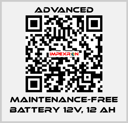 Maintenance-Free Battery 12V, 12 Ah  Advanced