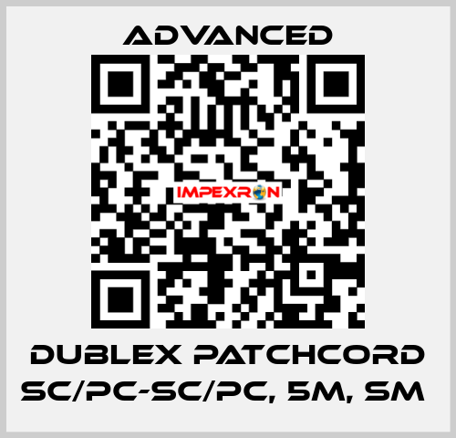 Dublex Patchcord SC/PC-SC/PC, 5m, SM  Advanced