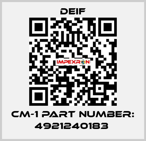 CM-1 part number: 4921240183  Deif