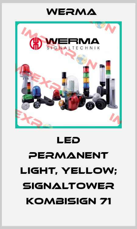 LED Permanent light, yellow; Signaltower KombiSIGN 71 Werma