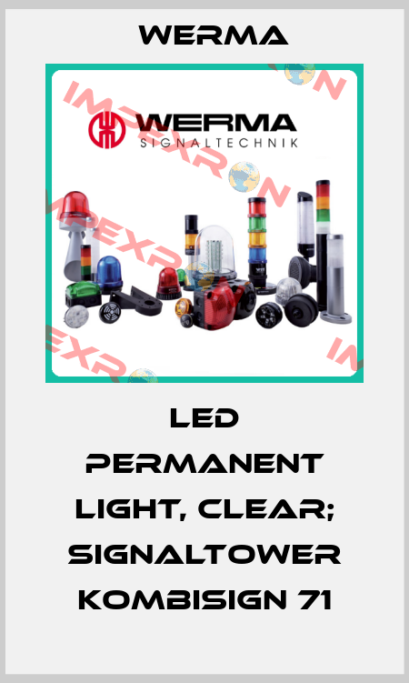LED Permanent light, clear; Signaltower KombiSIGN 71 Werma