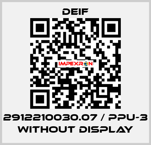2912210030.07 / PPU-3 without display Deif