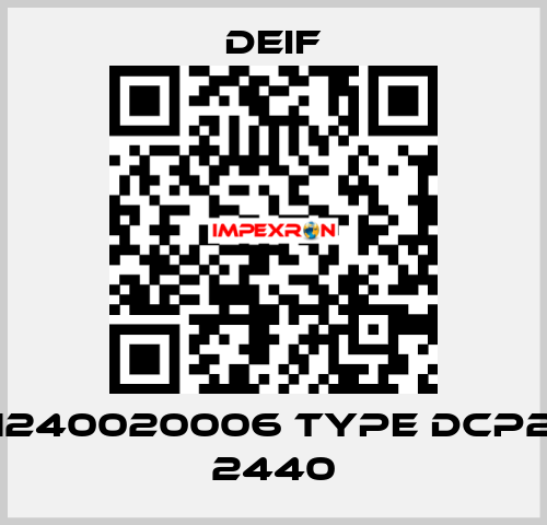 1240020006 Type DCP2 2440 Deif