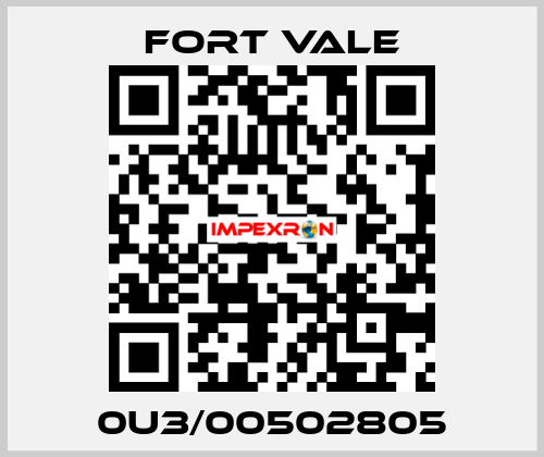 0U3/00502805 Fort Vale