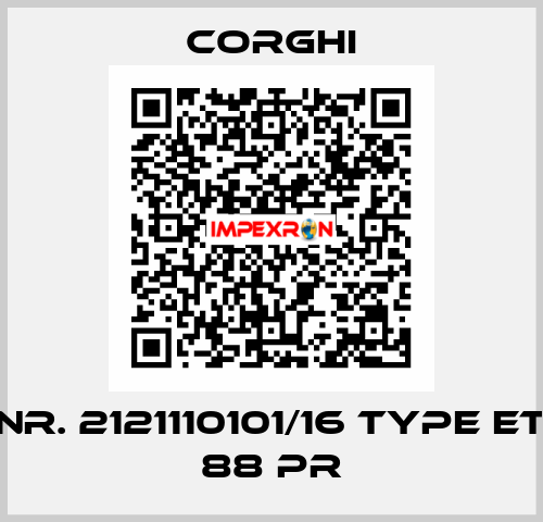 Nr. 2121110101/16 Type ET 88 PR Corghi