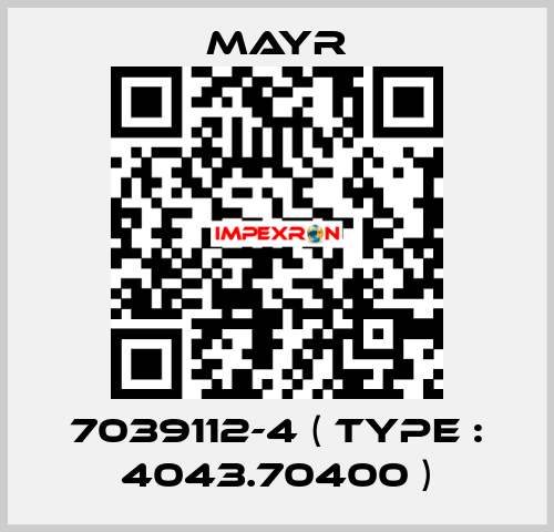 7039112-4 ( Type : 4043.70400 ) Mayr