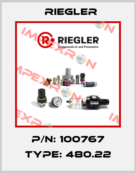 P/N: 100767 Type: 480.22 Riegler