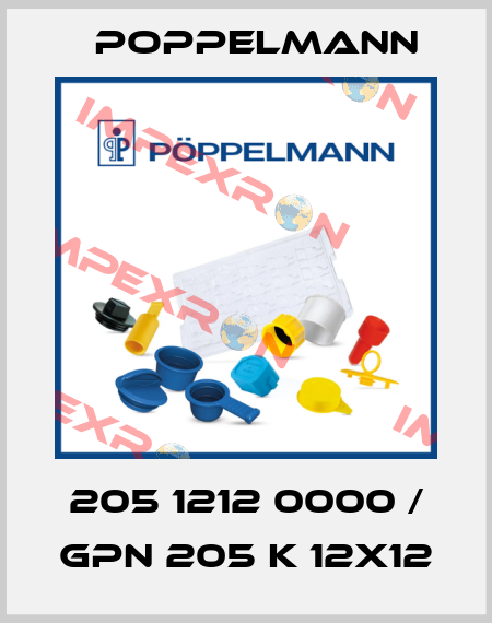 205 1212 0000 / GPN 205 K 12x12 Poppelmann