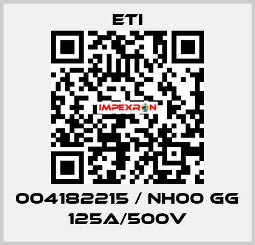 004182215 / NH00 gG 125A/500V Eti