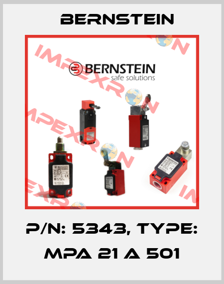 P/N: 5343, Type: MPA 21 A 501 Bernstein