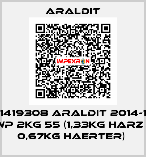 1419308 ARALDIT 2014-1 WP 2KG 55 (1,33KG HARZ + 0,67KG HAERTER)  Araldit