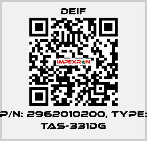 P/N: 2962010200, Type: TAS-331DG Deif