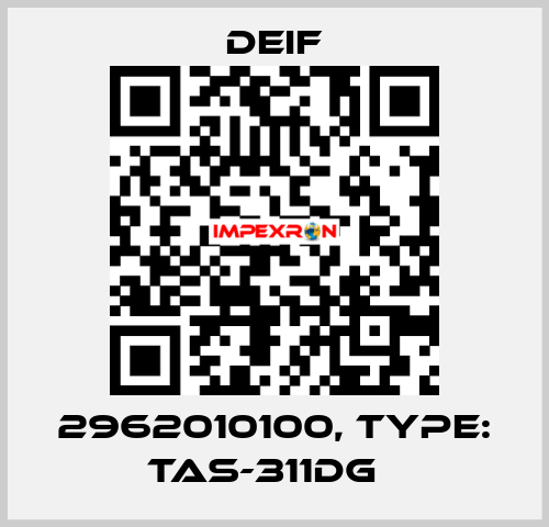 2962010100, Type: TAS-311DG　 Deif