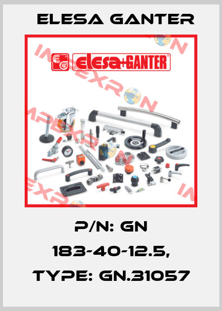 P/N: GN 183-40-12.5, Type: GN.31057 Elesa Ganter