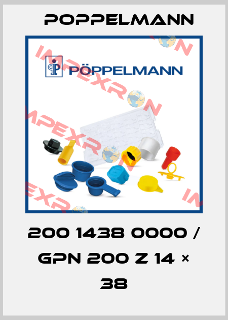 200 1438 0000 / GPN 200 Z 14 × 38 Poppelmann