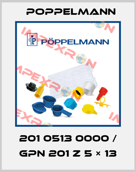 201 0513 0000 / GPN 201 Z 5 × 13 Poppelmann