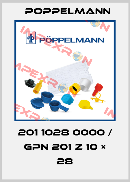 201 1028 0000 / GPN 201 Z 10 × 28 Poppelmann