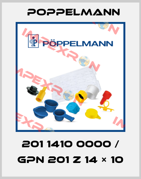 201 1410 0000 / GPN 201 Z 14 × 10 Poppelmann